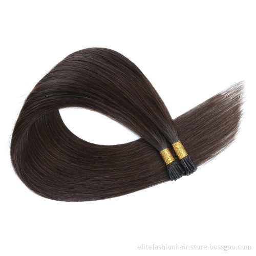 Wholesale I Tip Human Hair Extensions Straight 12''-26'' Virgin Hair Cuticle Remy Aligned Hair Extensions
